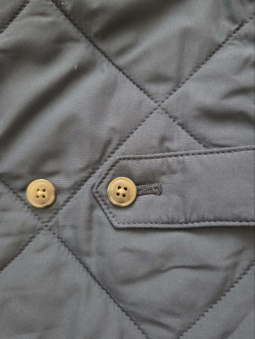 J.Crew Authentic Outerwear Quilted Walker Vest Navy Blue & Khaki Size L